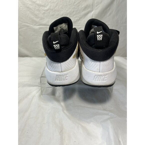 Sz 6Y Nike Team Hustle D9 Mid Black Metallic Gold AQ4224-004 - Picture 6 of 16